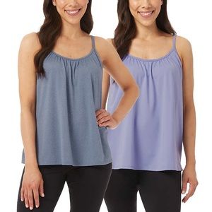32 Degrees - 2 Pack Cami with Built-in Bra